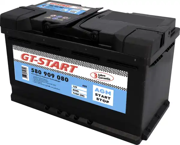 Bild 1 von GT-Start Starterbatterie AGM 80Ah 760A