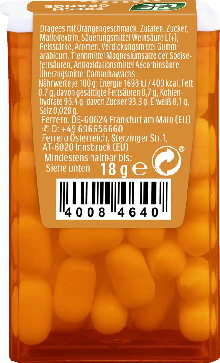 Bild 4 von Ferrero tic tac Fresh Orange, 18 g