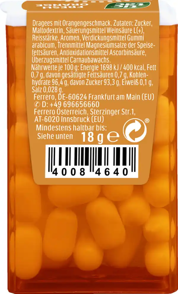 Bild 4 von Ferrero tic tac Fresh Orange, 18 g