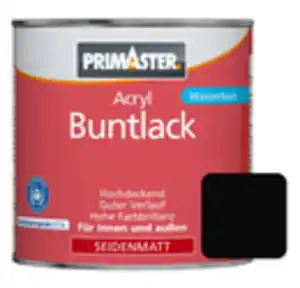 Primaster Acryl Buntlack RAL 9005 750 ml tiefschwarz seidenmatt