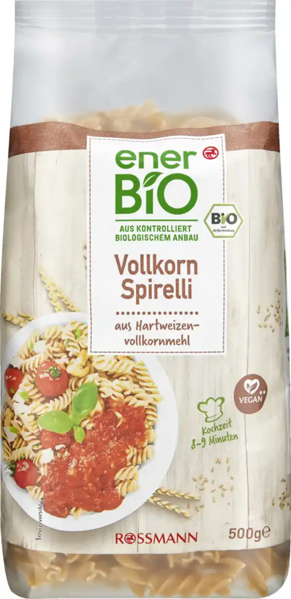 Bild 1 von enerBiO Vollkorn Spirelli, 500 g