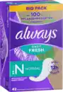 Bild 3 von Always Always Daily Fresh Slipeinlagen Pflanzenbasiert Normal BigPack 42ST