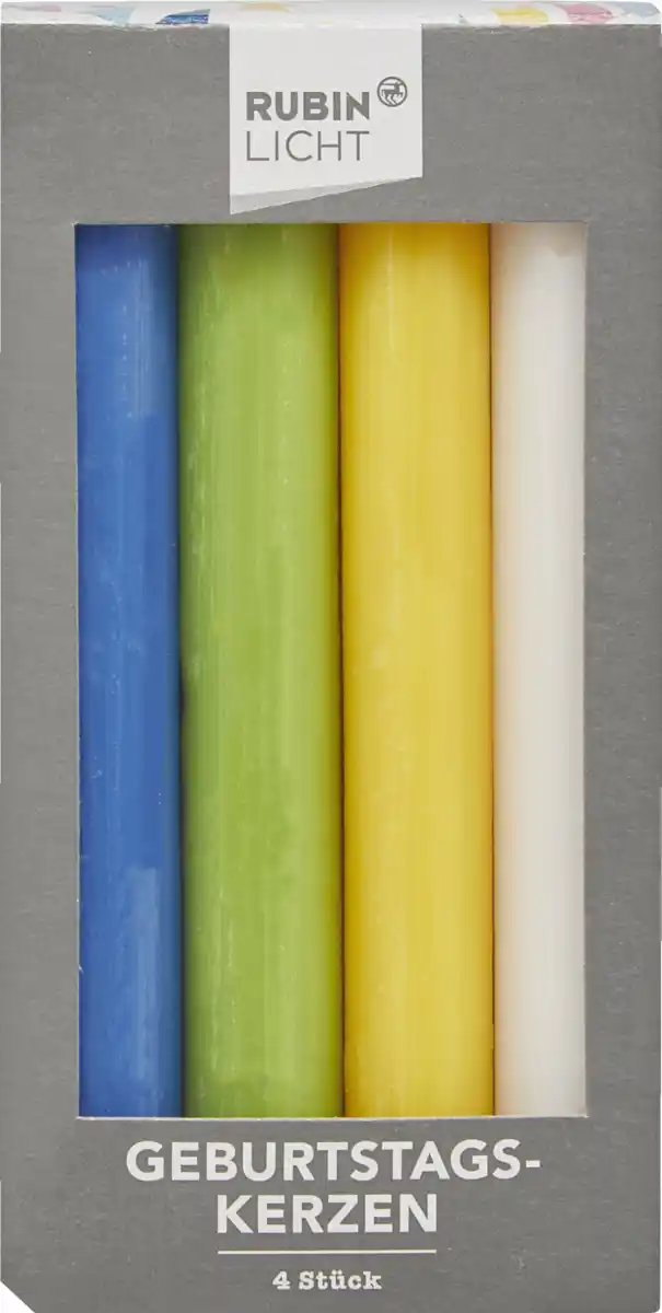 Bild 2 von RUBIN LICHT 4ER SET GEBURTSTAGSKERZEN