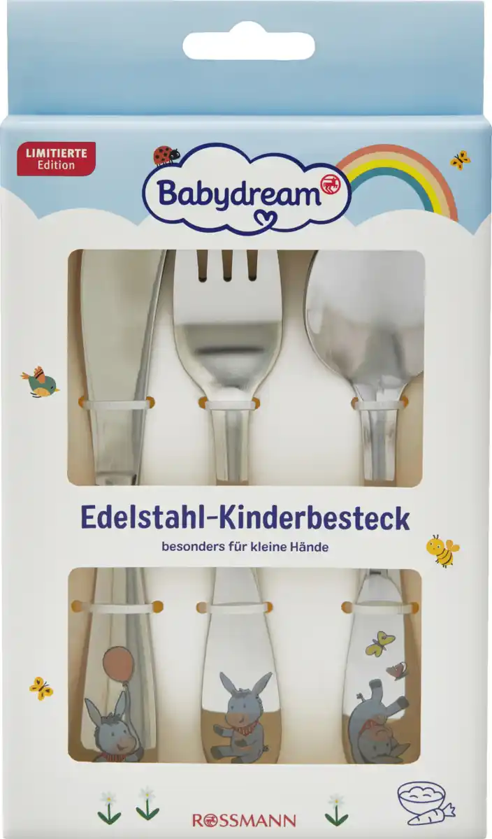 Bild 1 von Babydream Edelstahl-Kinderbesteck 3-teilig