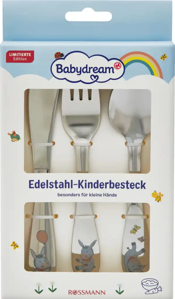 Bild 1 von Babydream Edelstahl-Kinderbesteck 3-teilig