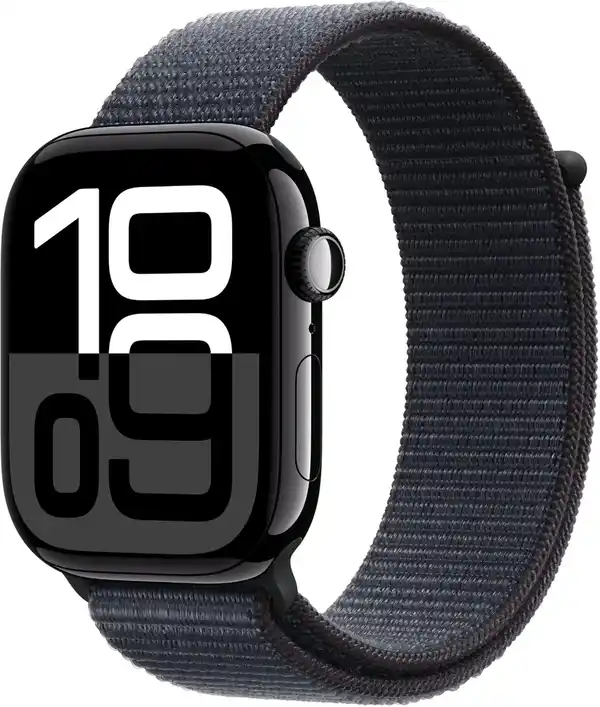 Bild 1 von Apple Watch Series 10 (46mm) GPS Aluminium mit Sport Loop diamantschwarz/tinte