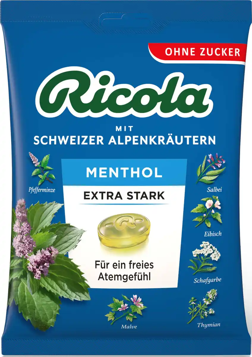 Bild 3 von Ricola Menthol Extra Stark Bonbons zuckerfrei, 75 g