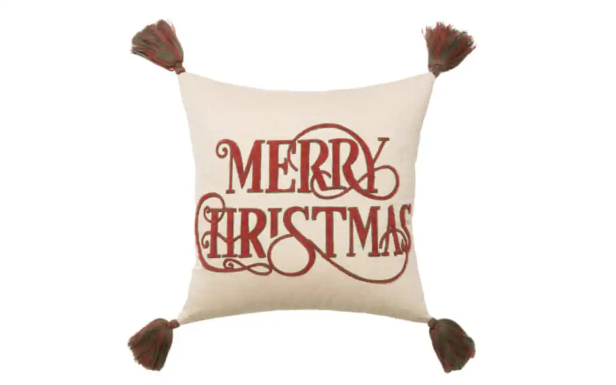 Bild 1 von Kissen Merry Christmas, beige/rot, 45 x 45 cm
