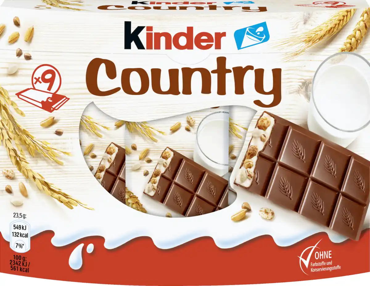 Bild 1 von Ferrero Kinder Country 9er Pack, 211,5 g