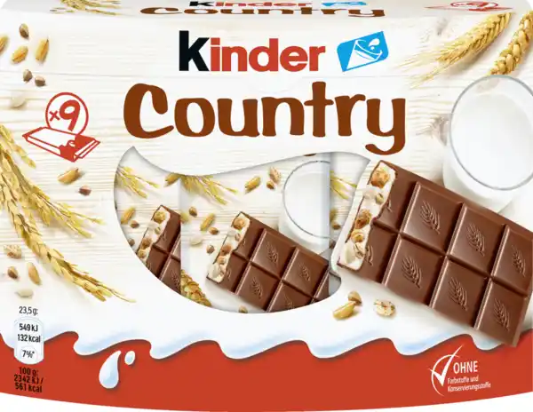 Bild 1 von Ferrero Kinder Country 9er Pack, 211,5 g