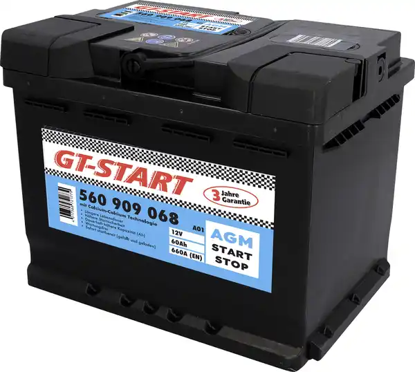 Bild 1 von GT-Start Starterbatterie AGM 60Ah 660A