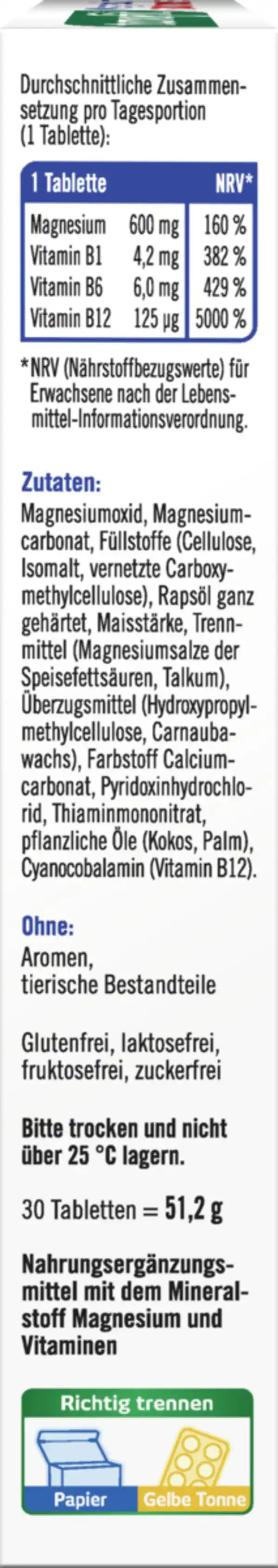 Bild 3 von taxofit Magnesium 600 Forte, 51,2 g