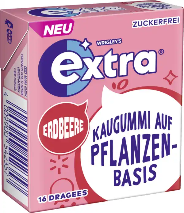 Bild 2 von Wrigley`s Extra Kaugummi auf Pflanzenbasis Erdbeere