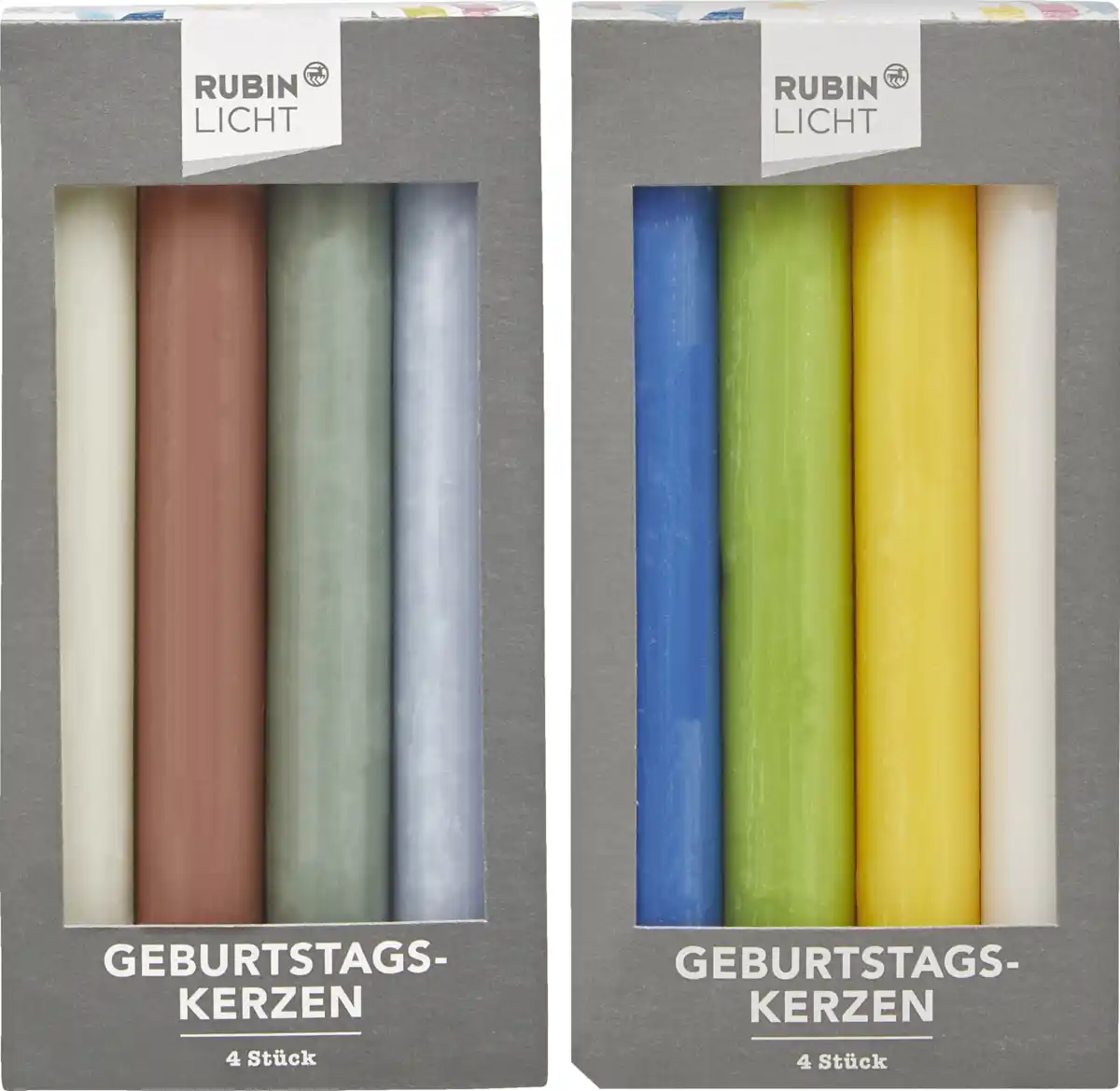 Bild 3 von RUBIN LICHT 4ER SET GEBURTSTAGSKERZEN