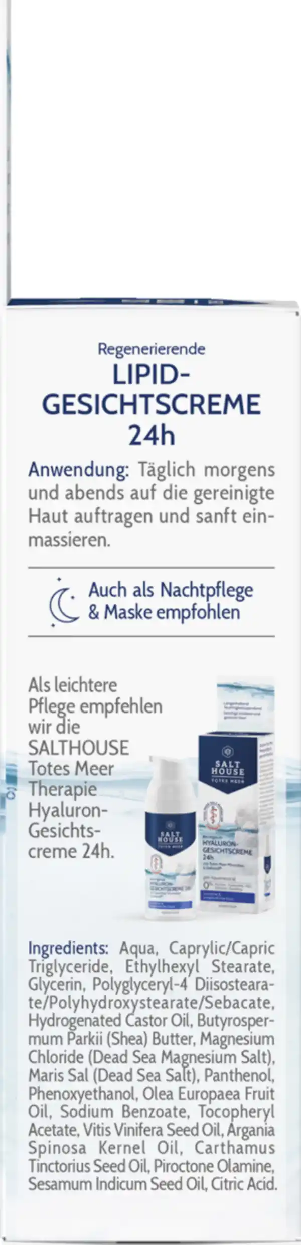 Bild 3 von Salthouse Totes Meer Regenerierende Lipid-Gesichtscreme 24h, 50 ml