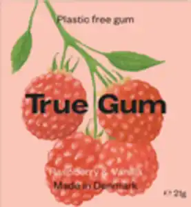 True Gum Raspberry&Vanilla Kaugummi, 21 g