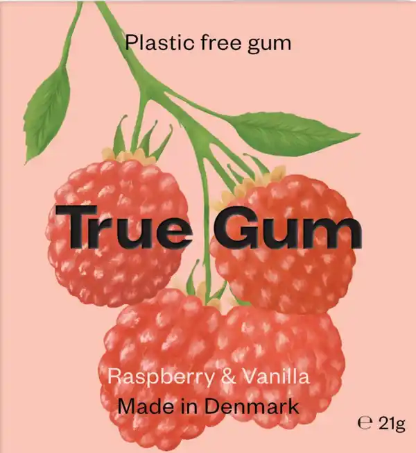 Bild 1 von True Gum Raspberry&Vanilla Kaugummi, 21 g