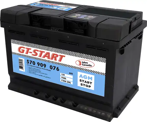 Bild 1 von GT-Start Starterbatterie AGM 70Ah 720A