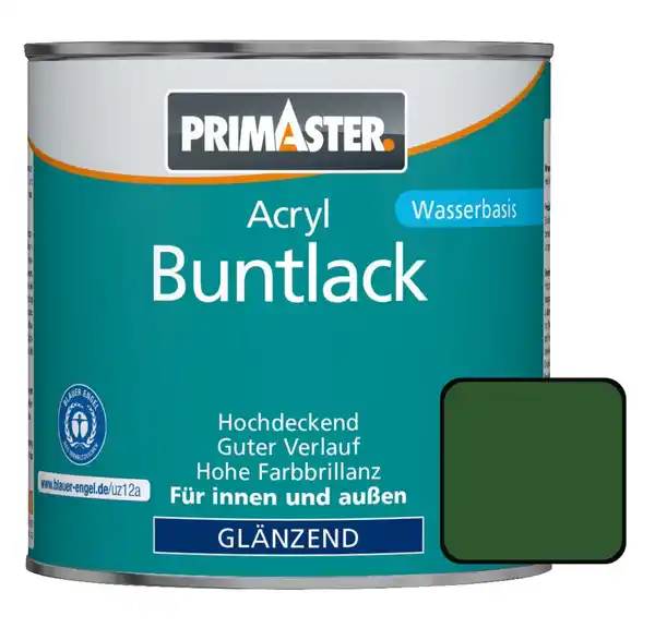 Bild 1 von Primaster Acryl Buntlack RAL 6002 375 ml laubgrün glänzend