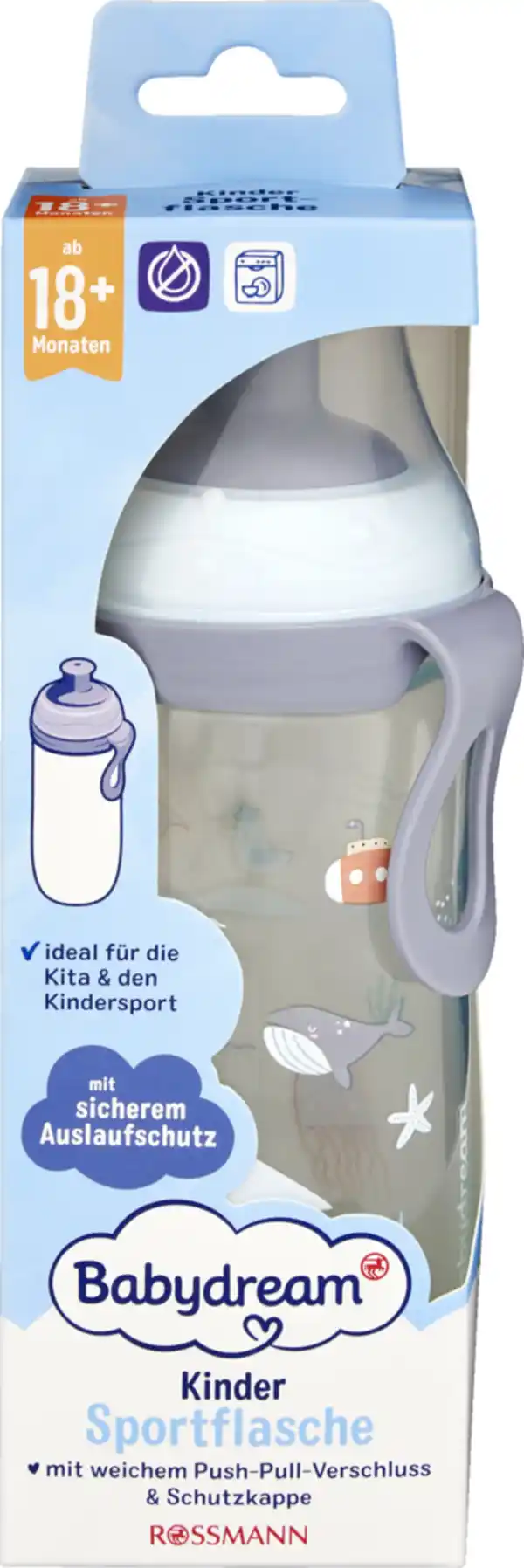 Bild 1 von Babydream Babydream Trinkflasche mit Pop-Up-Verschluss 360ml, ab 18 Monate