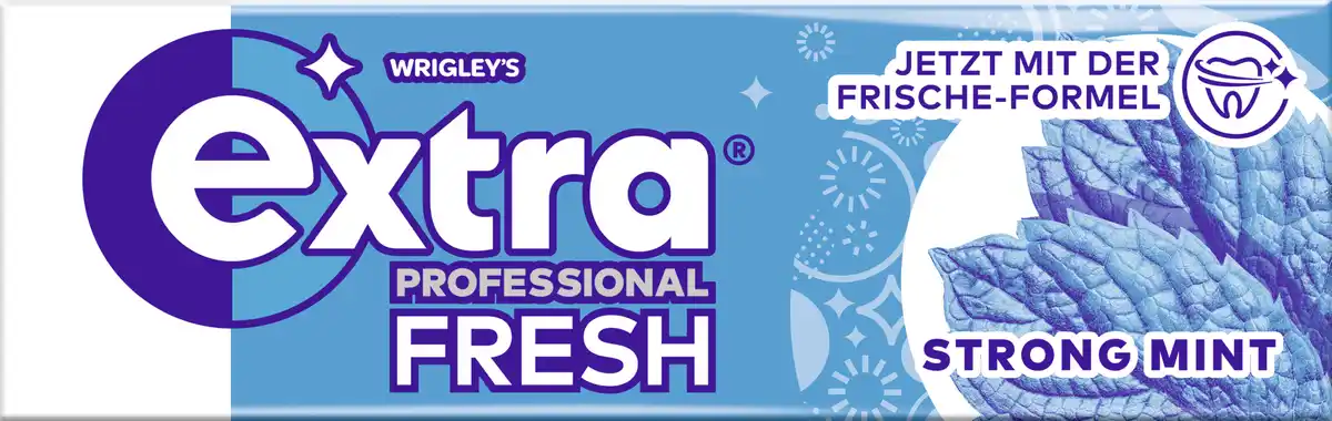 Bild 1 von Wrigley`s Extra Professional Fresh Strong Mint, zuckerfreier Kaugummi