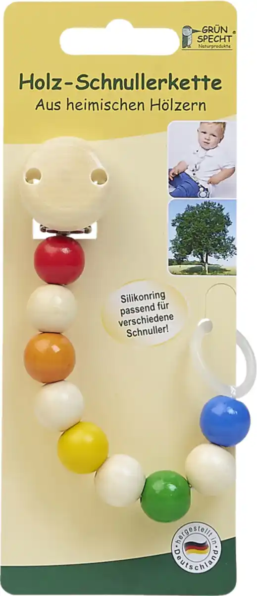 Bild 1 von GRÜNSPECHT Holz-Schnullerkette