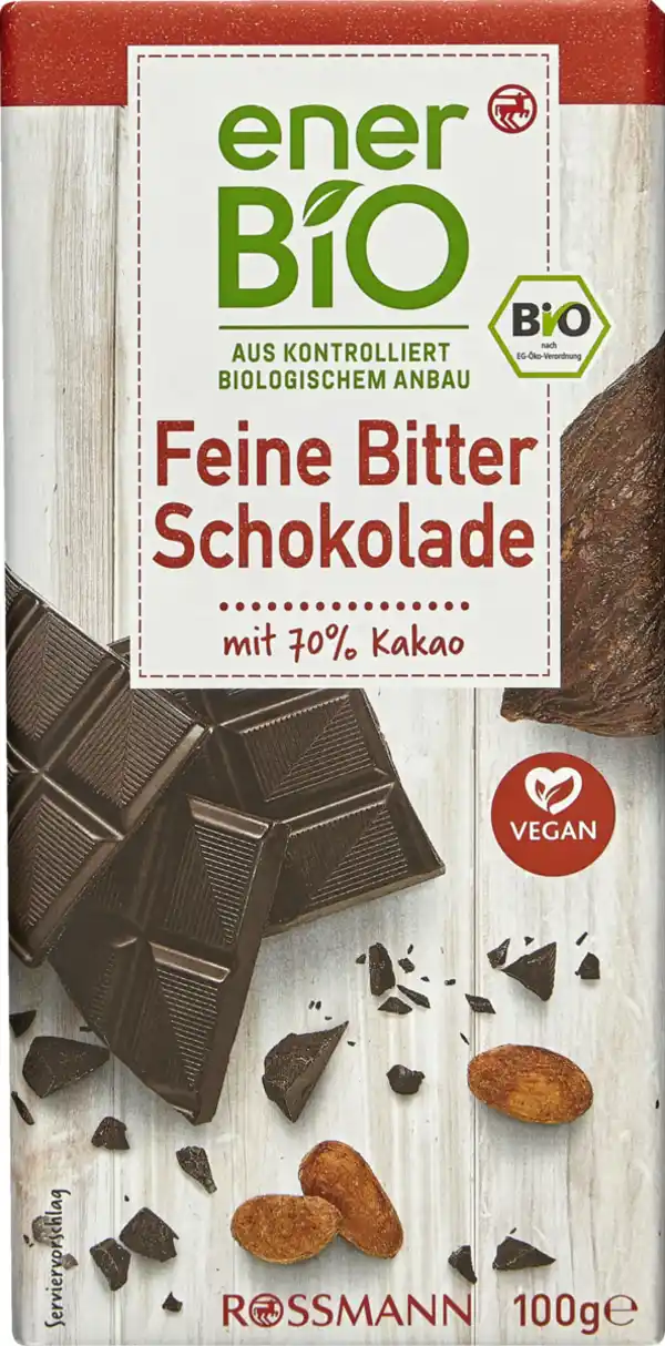 Bild 1 von enerBiO Feine Bitter Schokolade, 100 g