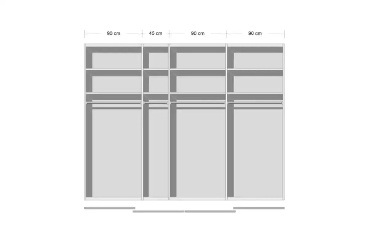 Bild 3 von Schwebetürenschrank Lagos, weiß, 230 x 316 cm