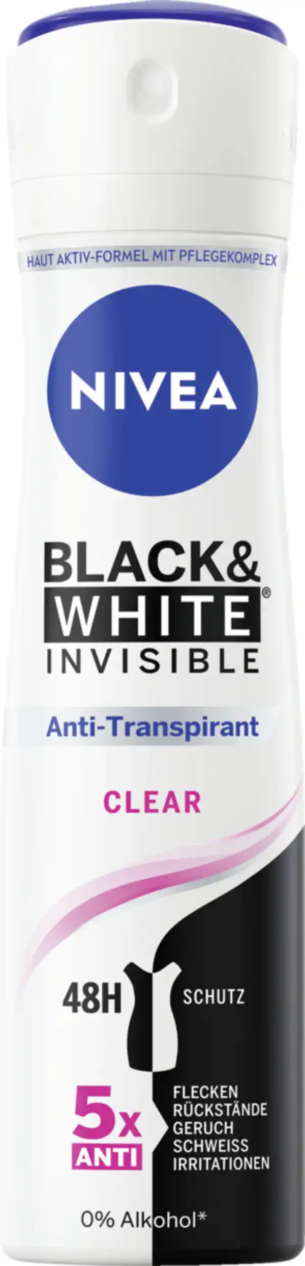 Bild 1 von NIVEA Anti-Transpirant Spray Invisible Black & White Clear, 150 ml