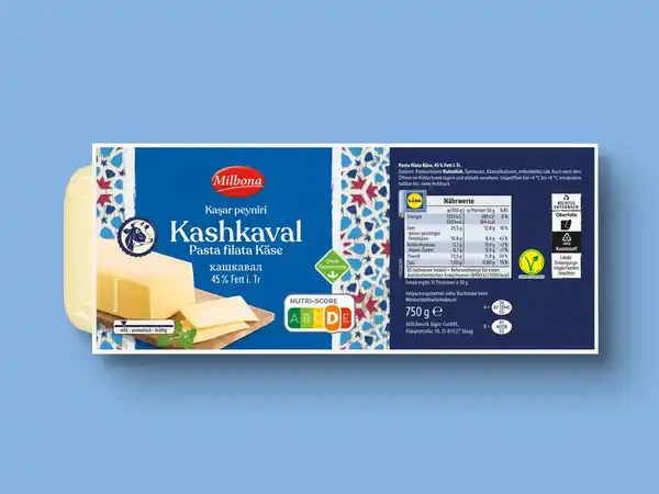 Bild 1 von Milbona Kashkaval Käse,  750 g