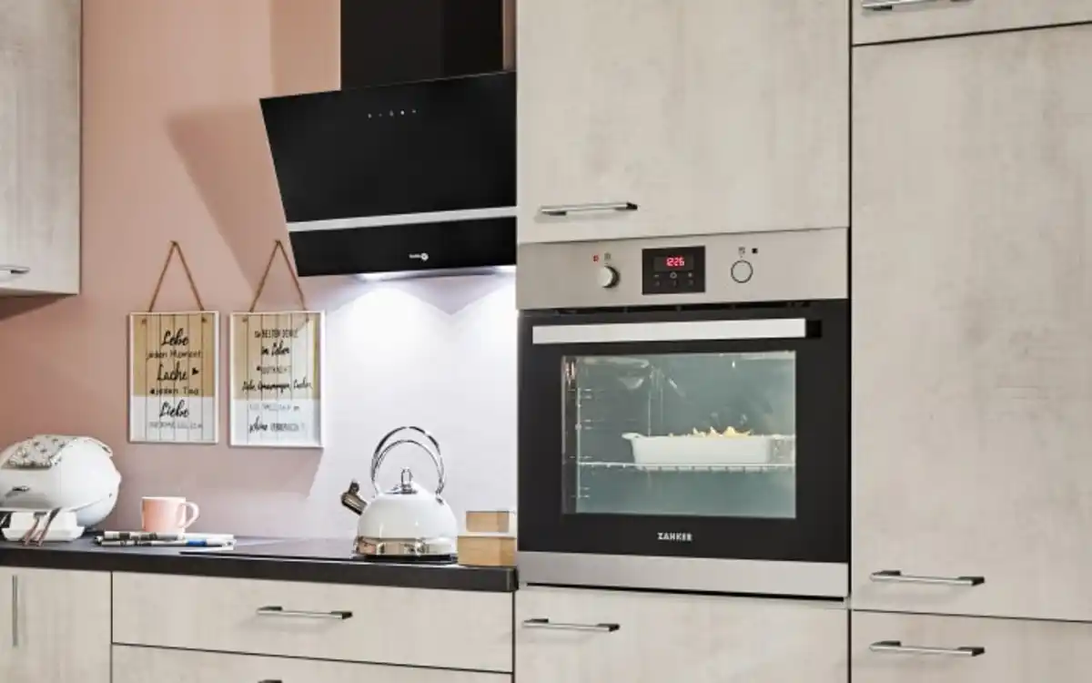 Bild 2 von Pino - Einbauküche PN 700, Beton weiß Nachbildung, inkl. Elektrogeräte