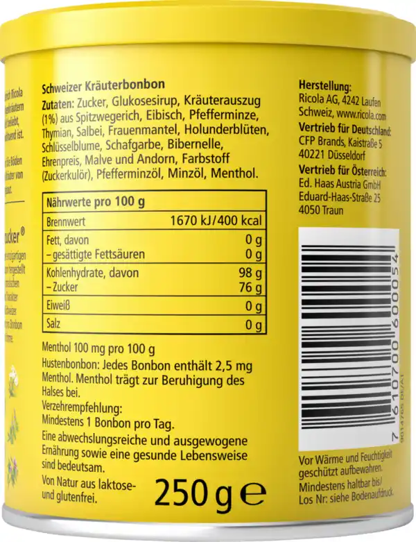 Bild 2 von Ricola Kräuterzucker Bonbons 250g, 250 g