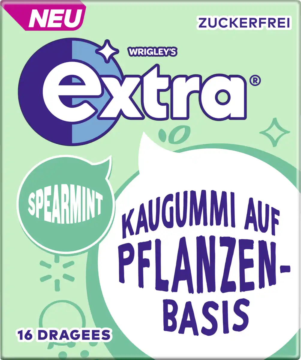 Bild 1 von Wrigley`s Extra Kaugummi auf Pflanzenbasis Spearmint