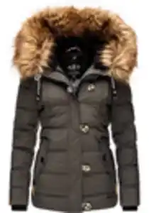 Navahoo Winterjacke Zoja stylische Steppjacke mit Kunstpelz Kapuze