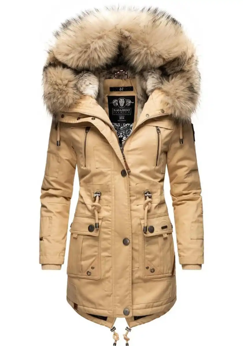 Bild 1 von Navahoo Wintermantel Honigfee stylischer Baumwollparka mit Kunstfell-Kapuze