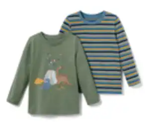 2 Kinder-Langarmshirts, Dino