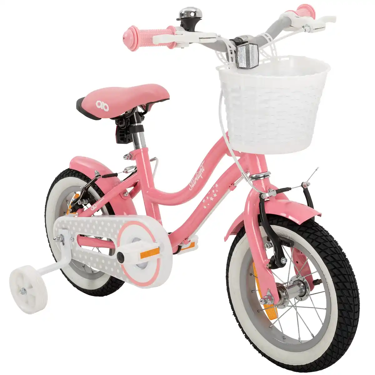 Bild 1 von Actionbikes Kinderfahrrad Starlight 12 Zoll, Rosa, Stützräder, Fahrradkorb, Klingel, Kettenschutz (Classic)