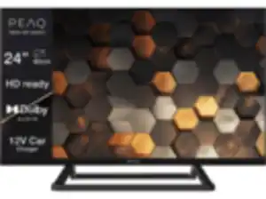 PEAQ PTV 24H-5024E 12V HD ready Non Smart TV (Flat, 24 Zoll / 60 cm, HD), Schwarz