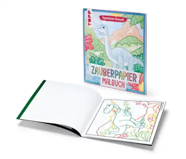 Bild 1 von Buch: »Zauberpapier Malbuch ‒ Gigantische Dinowelt«