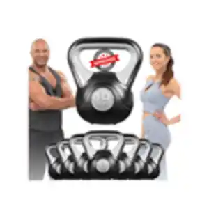 Miweba Sports Kettlebell KB200, Kunststoff-Kugelhantel, 4-12 kg, Anti-Rutsch-Griff, Hartgummifüße (10,0 kg)