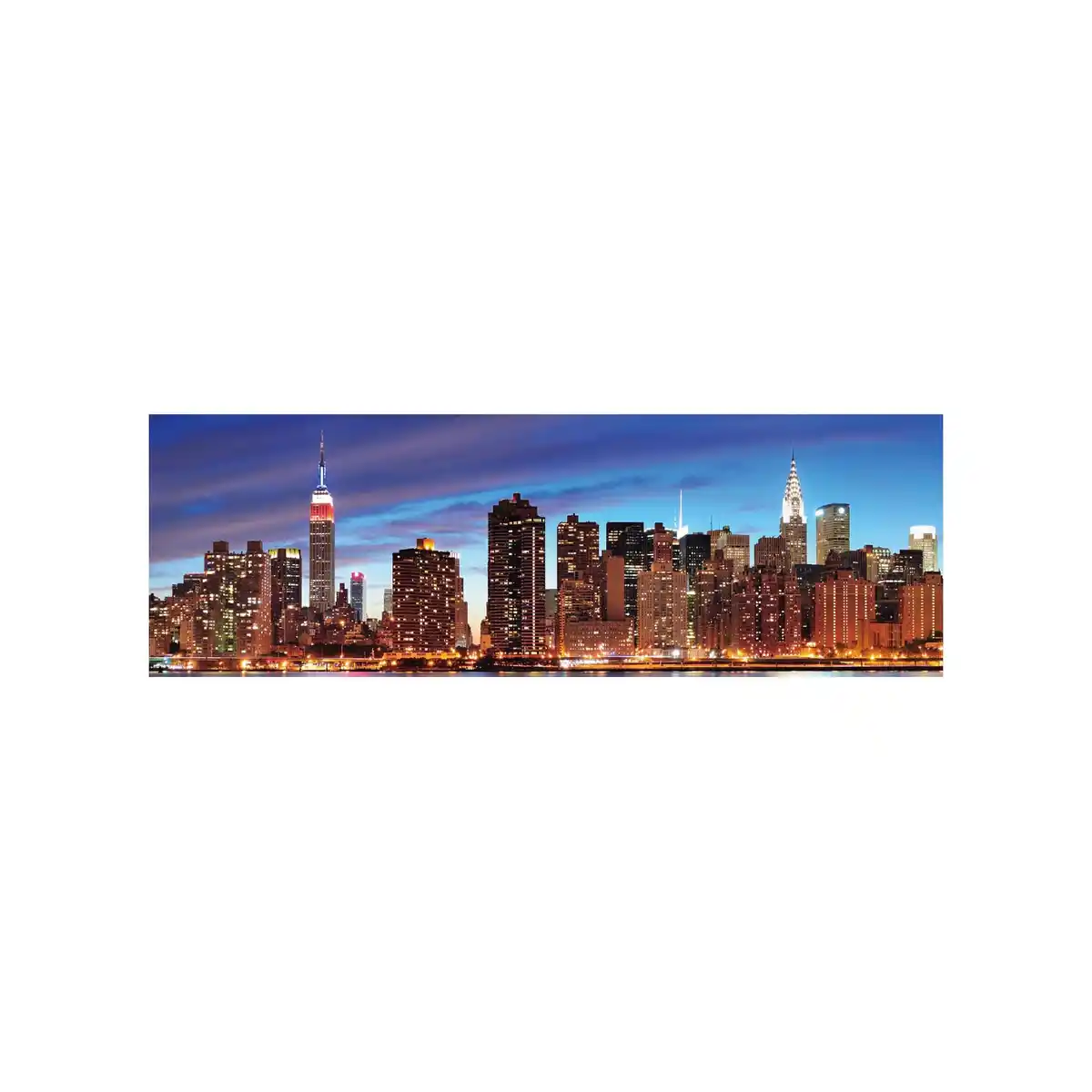 Bild 1 von LED-Bild, Leinwandbild Wandbild Leuchtbild, Timer MVG-zertifiziert ~ 120x40cm New York, flackernd