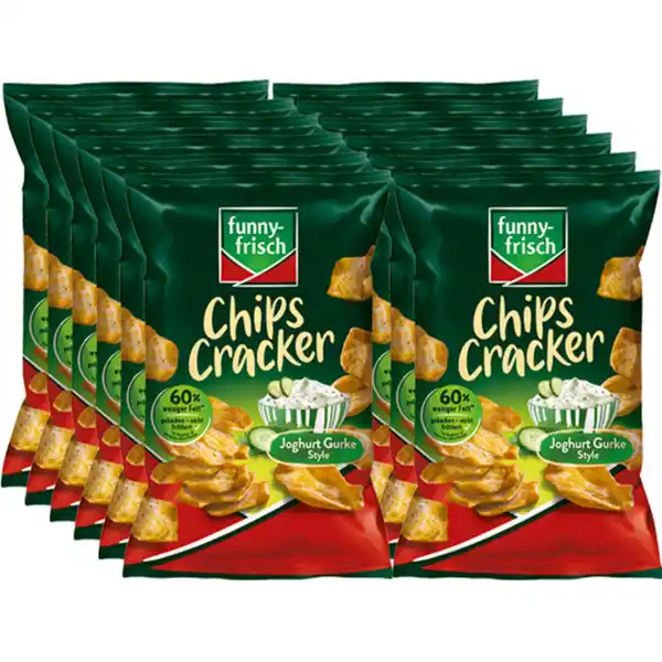 Bild 1 von Funny Frisch Chips Cracker Joghurt Gurke Style, 12er Pack