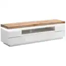 Bild 1 von Xxxl Lowboard Romina, Weiß, Eiche, Holz, Eiche, massiv, 5 Schubladen, 175x49x40 cm, Typenauswahl, Beimöbel erhältlich, Wohnzimmer, Wohnwände, Lowboards