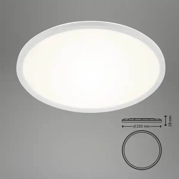 Bild 4 von Brilo LED-Deckenleuchte Slim 18 W Rund Weiß