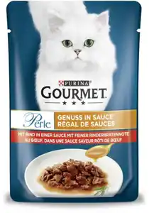 GOURMET Perle Genuss in Sauce mit Rind in einer Sauce mit feiner Rinderbratennote