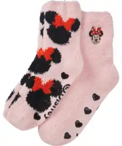 Lizenz Flauschsocken, 2er-Pack, verschiedene Lizenzen, rosa