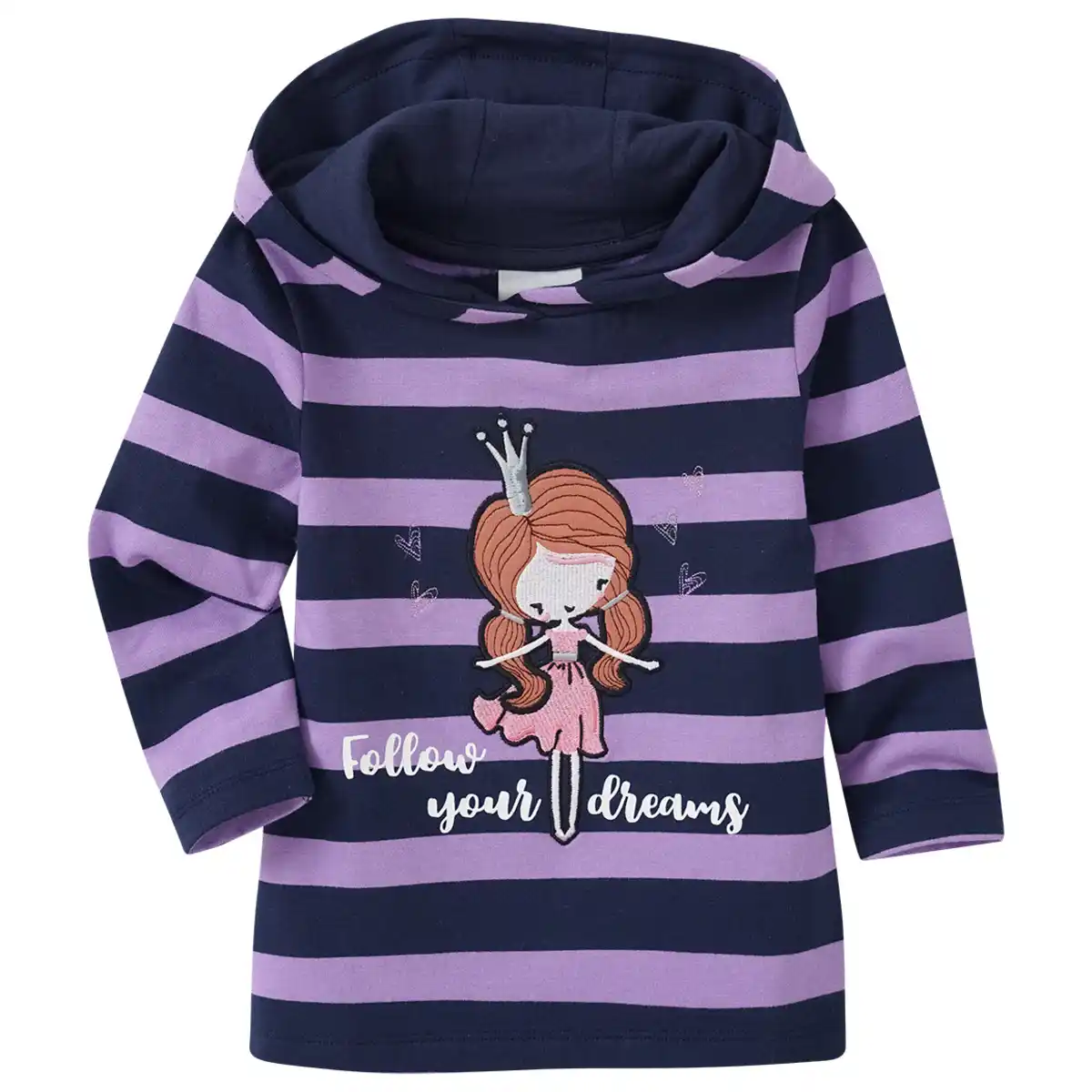 Bild 1 von Mädchen Hoodie mit Prinzessin-Applikation LILA / DUNKELBLAU