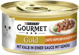 Purina Gourmet Gold Zarte Häppchen in Sauce mit Gemüse mit Kalb