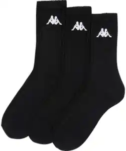 Kappa Tennissocken, 3er-Pack, schwarz