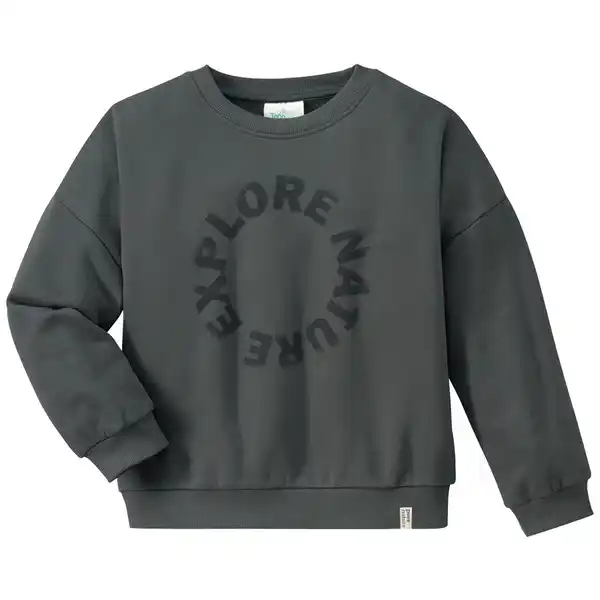 Bild 1 von Kinder Sweatshirt mit Message-Print DUNKELOLIV